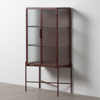 Kovová vitrína v tehlovej farbe 70x143 cm Harris – Ixia - Image 6