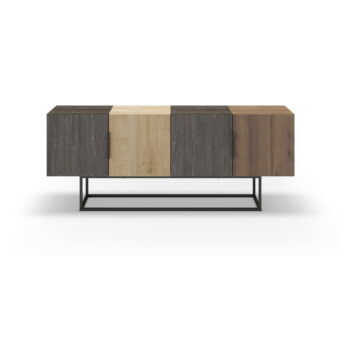 TV stolík v dekore duba v hnedo-prírodnej farbe 140x55 cm Titan – Marckeric
