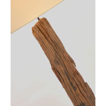 Bielo-hnedá stojacia lampa s textilným tienidlom (výška 175 cm) Powell – Kave Home - Image 7