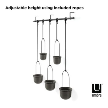 Plastový obal na kvetináč 5 ks  na bylinky/závesný a nástenný  ø 7,5 cm Triflora – Umbra - Image 2