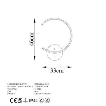 LED nástenné svietidlo v zlatej farbe ø 10 cm Moon – Opviq lights - Image 7