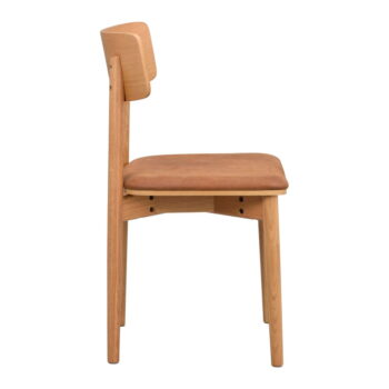 Jedálenská stolička z imitácie kože v koňakovohnedo-prírodnej farbe v súprave 2 ks Wolcott – Rowico – Obrázok 7