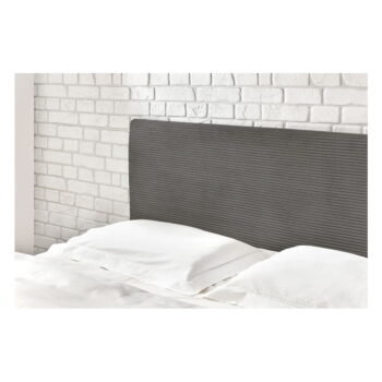 Tmavosivá menčestrová dvojlôžková posteľ Bobochic Paris Anja Dark, 160 x 200 cm – Obrázok 8