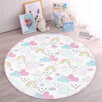 Biely detský koberec ø 100 cm Comfort – Mila Home - Image 5