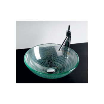 Sklenené okrúhle umývadlo ø 42 cm Ice – Sapho - Image 3