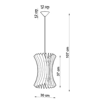 Závesné svietidlo v prírodnej farbe s dreveným tienidlom ø 30 cm Menges – Nice Lamps - Image 8