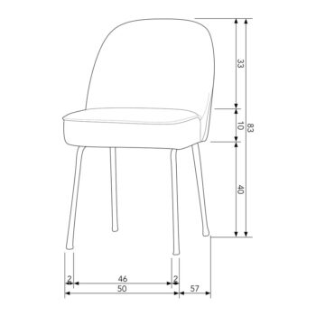 Koňakovohnedé kožené jedálenské stoličky v súprave 2 ks Vogue – BePureHome - Image 8