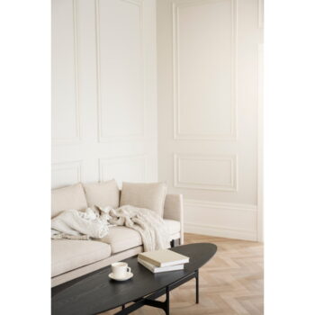 Čierny konferenčný stolík s doskou v dekore jaseňového dreva 180x50 cm Colton - Rowico - Image 5