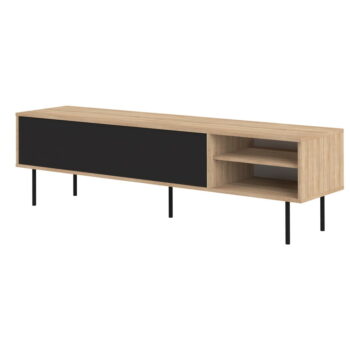 TV stolík v dekore duba v čierno-prírodnej farbe 165x40 cm Ampère – TemaHome - Image 7