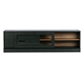 Čierny TV stolík z borovicového dreva 180x50 cm James – WOOOD – Obrázok 4