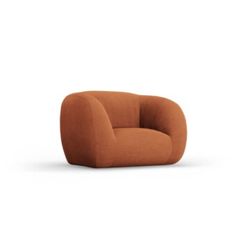 Oranžové kreslo z textílie buklé Essen – Cosmopolitan Design - Image 2