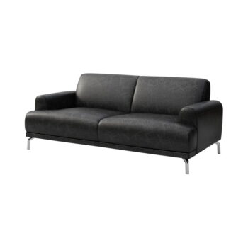 Čierna kožená pohovka MESONICA Puzo, 170 cm - Image 2
