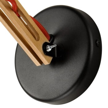 Čierno-hnedé nástenné svietidlo ø 15 cm Marcello – LAMKUR - Image 6