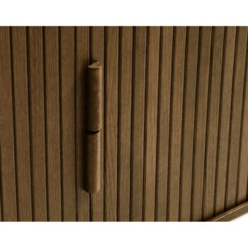 Hnedá nízka komoda v dekore duba s posuvnými dverami 76x160 cm Cavo – Unique Furniture - Image 7