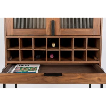Vinotéka v dekore orecha v prírodnej farbe počet fliaš 20, 88,5x180,5 cm Trabis – Zuiver – Obrázok 6