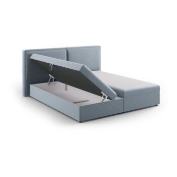 Svetlomodrá boxspring posteľ s úložným priestorom 160x200 cm Arendal – Cosmopolitan Design - Image 2