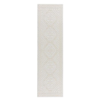 Krémovobiely umývateľný behúň zo ženilky 60x240 cm Jaipur – Flair Rugs - Image 2