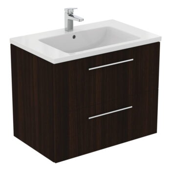 Tmavohnedá závesná skrinka pod umývadlo v dekore duba 80x63 cm i.Life B – Ideal Standard - Image 9