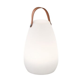 Bielo-hnedá LED stolová lampa (výška 26 cm) Ruby – Fischer & Honsel