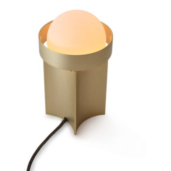 Stmievateľná stolová lampa v zlatej farbe so skleneným tienidlom (výška 22 cm) Loop – tala - Image 2