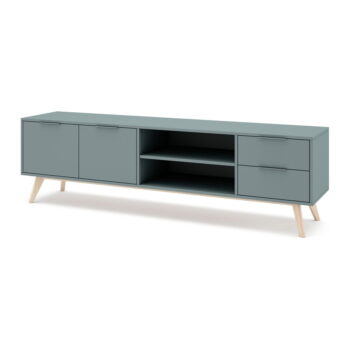 Zelenosivý TV stolík 180x53 cm Pisco – Marckeric – Obrázok 3