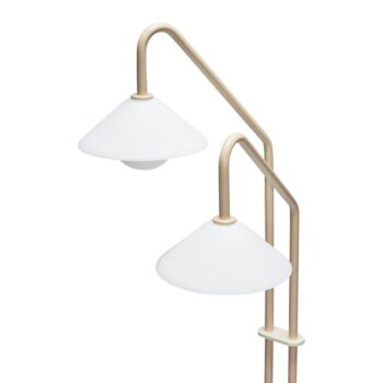 Béžová stojacia lampa so skleneným tienidlom (výška 165 cm) Come – Hübsch – Obrázok 5