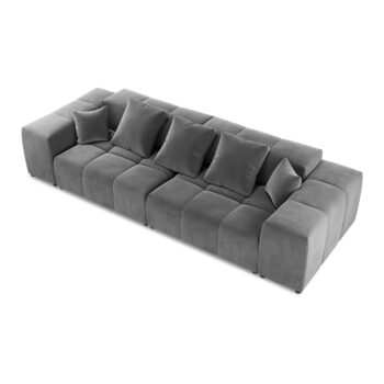 Sivá zamatová pohovka 320 cm Rome Velvet - Cosmopolitan Design - Image 3