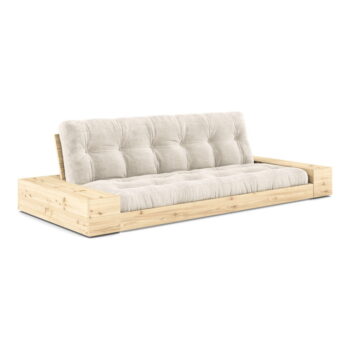 Biela menčestrová rozkladacia pohovka 244 cm Base – Karup Design
