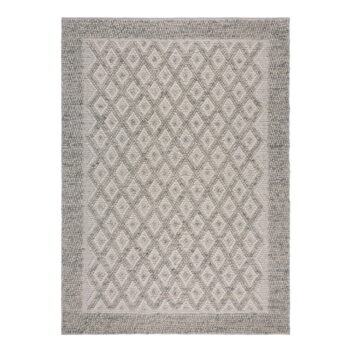 Sivý ručne tkaný koberec s prímesou vlny 80x150 cm Minerals Diamond – Flair Rugs - Image 6