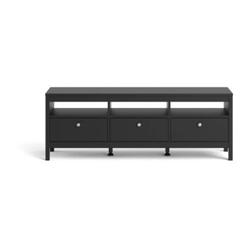 Čierny TV stolík 151x54 cm Madrid – Tvilum