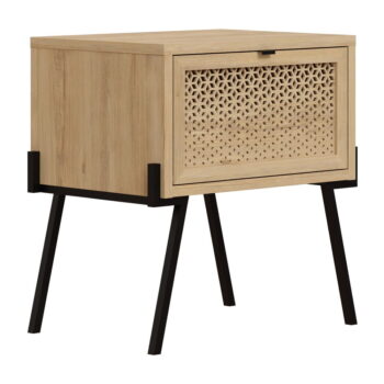 Nočný stolík v dekore duba v prírodnej farbe Ecrin – Marckeric – Obrázok 2