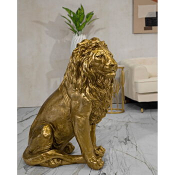 Soška z polyresínu 80 cm Lion – Mauro Ferretti - Image 3