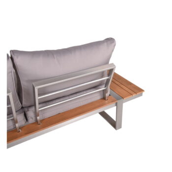 Béžový kovový záhradný lounge set pre 6 Aurea – Garden Pleasure – Obrázok 4