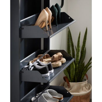 Antracitovosivý kovový výklopný botník Rox - Kave Home - Image 5