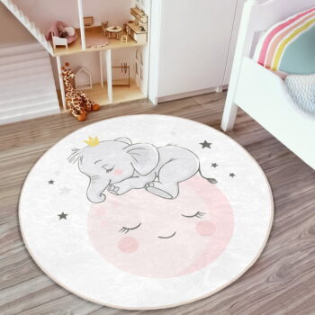 Biely detský koberec ø 80 cm Comfort – Mila Home – Obrázok 6