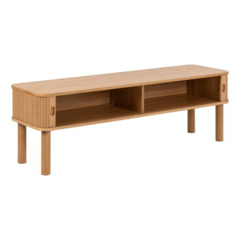 TV stolík v dekore duba v prírodnej farbe 140x45 cm Langley – Actona - Image 3