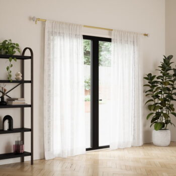 Oceľová roztiahnuteľná garniža 107 - 305 cm Pleat - Umbra - Image 6