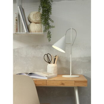 Biela stolová lampa s kovovým tienidlom (výška  50,5 cm) Lisbon – it's about RoMi - Image 2