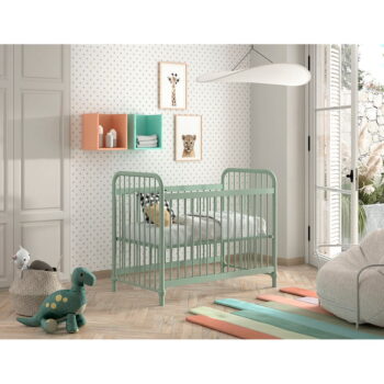 Zelená kovová postieľka 60x120 cm BRONXX – Vipack - Image 3