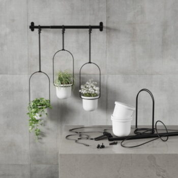 Plastový obal na kvetináč 3 ks  na bylinky/závesný a nástenný  ø 7,5 cm Triflora – Umbra - Image 7