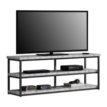 Sivý TV stolík v dekore betónu 160x64 cm Ashlar - Støraa – Obrázok 3