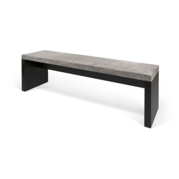 Čierno-sivá lavica v betónovom dekore TemaHome Detroit, 140 x 43 cm – Obrázok 2