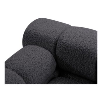 Antracitový modul pohovky z textílie bouclé (ľavý roh) Bellis – Micadoni Home - Image 6