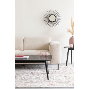 Čierny konferenčný stolík s doskou v dubovom dekore 60x120 cm Fabio – White Label - Image 2