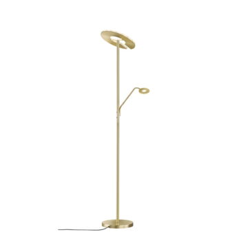 LED stmievateľná stojacia lampa v zlatej farbe (výška 180 cm) Dent – ​​Fischer & Honsel