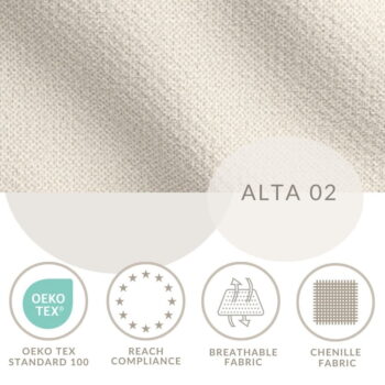 Krémová čalúnená dvojlôžková posteľ s úložným priestorom s roštom 180x200 cm Lounge L – Maison de Rêve – Obrázok 5