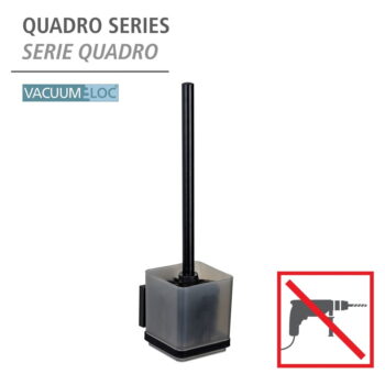 Čierna samodržiaca plastová WC kefa Quadro – Wenko – Obrázok 7