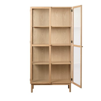 Vitrína z dubového dreva v prírodnej farbe 190x90 cm Elba – Unique Furniture - Image 6