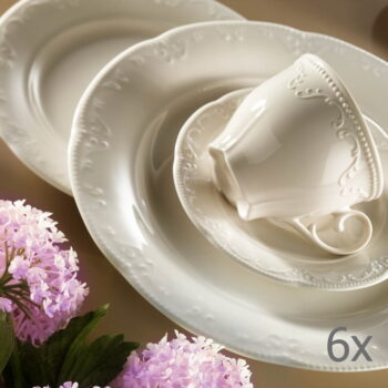 Súprava 6 porcelánových šálok s tanierikom Kutahya Elegance, 150 ml – Obrázok 2