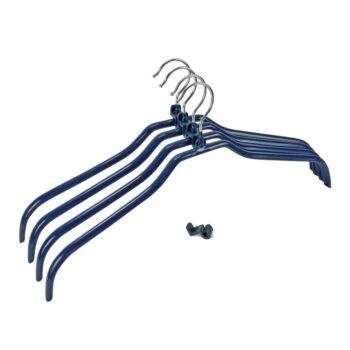 Sada 4 modrých protišmykových vešiakov na oblečenie a držiakov Wenko Hanger Slim - Image 3